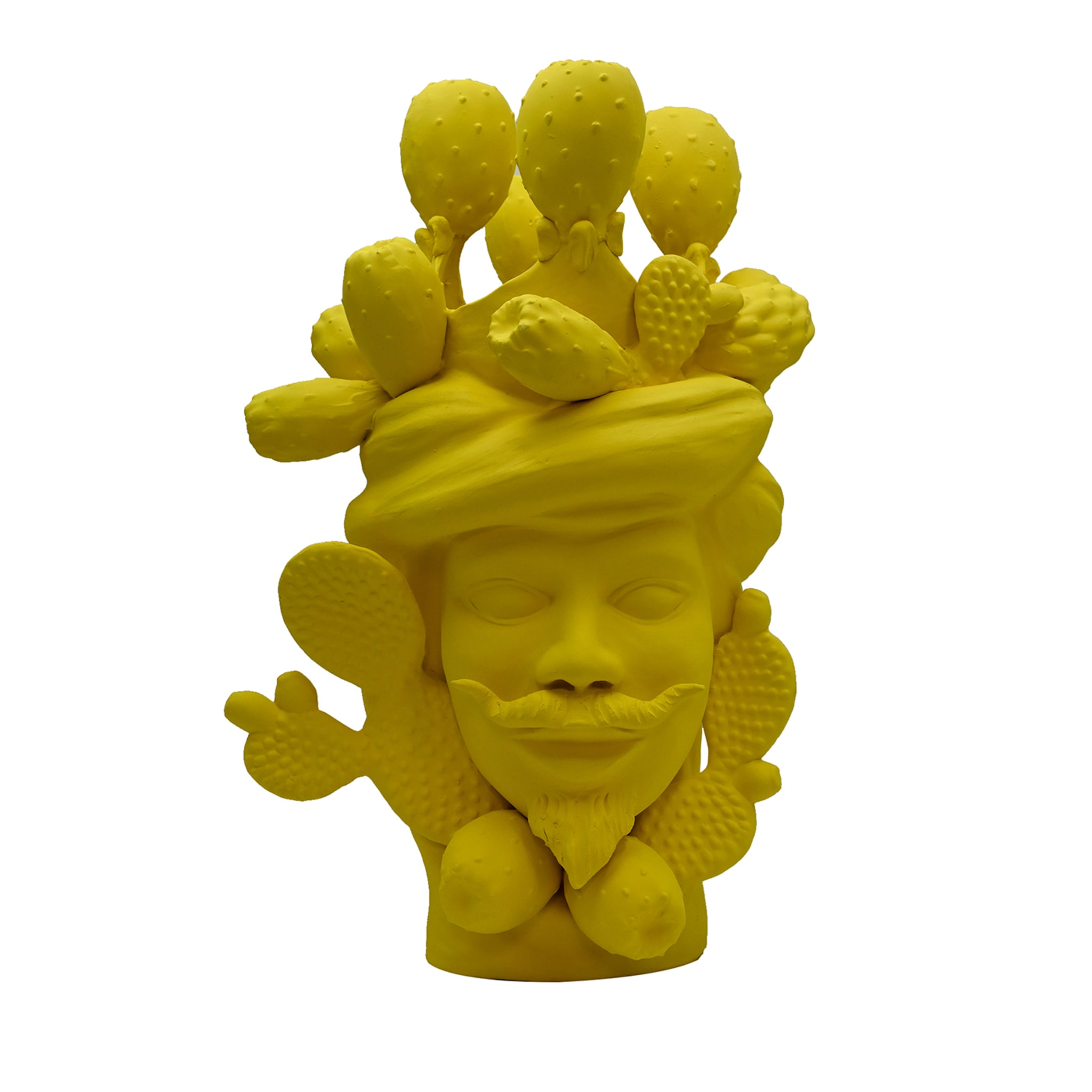 Moor's Head Yellow Unique Sculpture