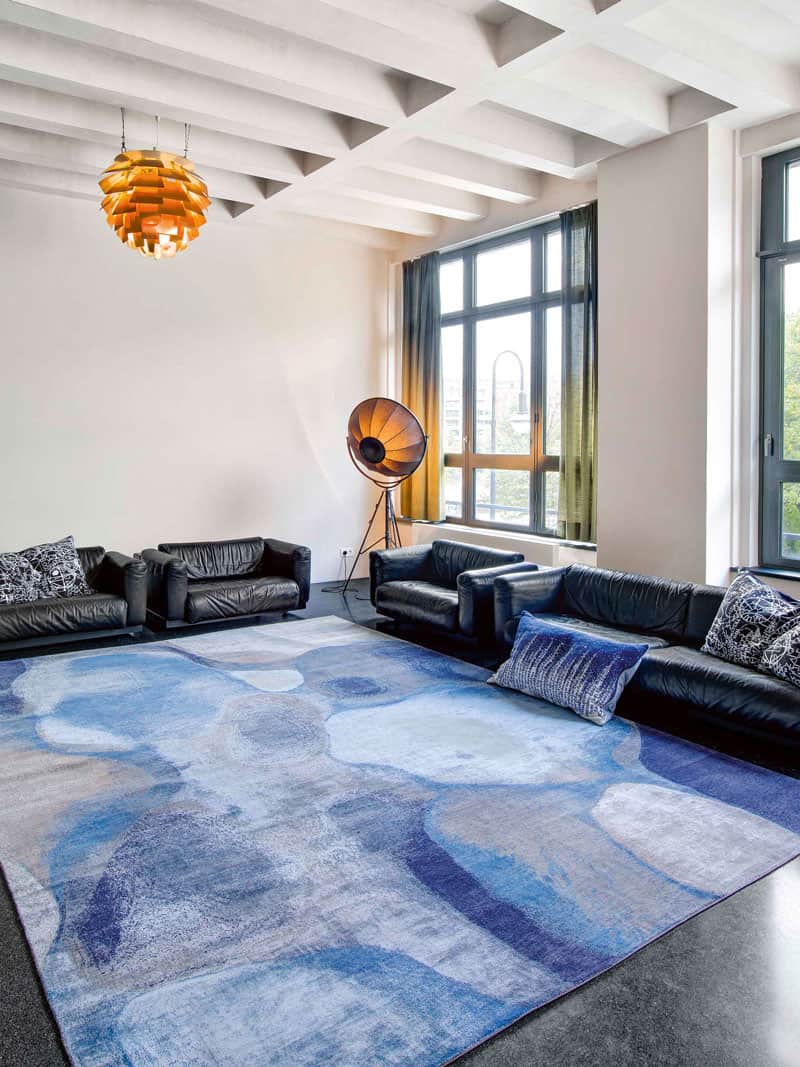 Blue / Grey Hand-Woven Rug
