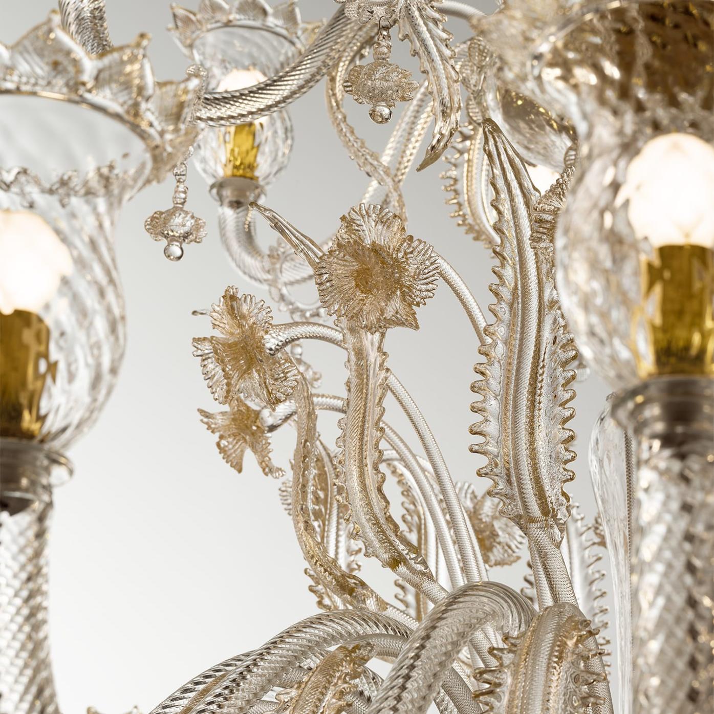 Gold Murano Glass 3-Light Wall Lamp