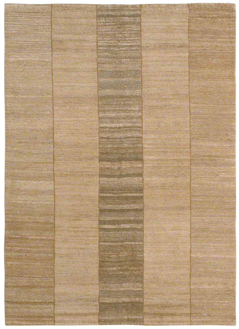 Hand-Knotted Wool Beige Rug