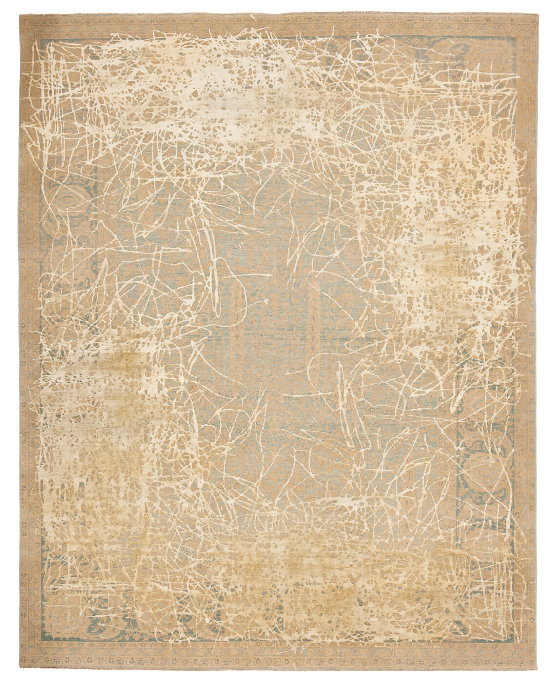 Tabriz Hand-knotted Beige Rug