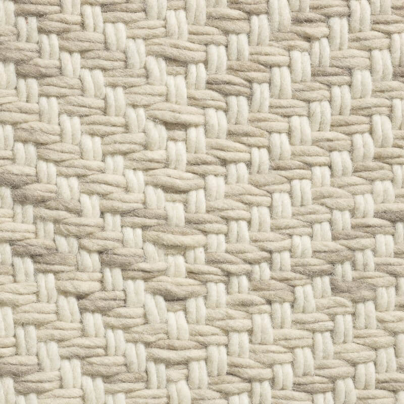 Hand-Woven Wool Beige Rug