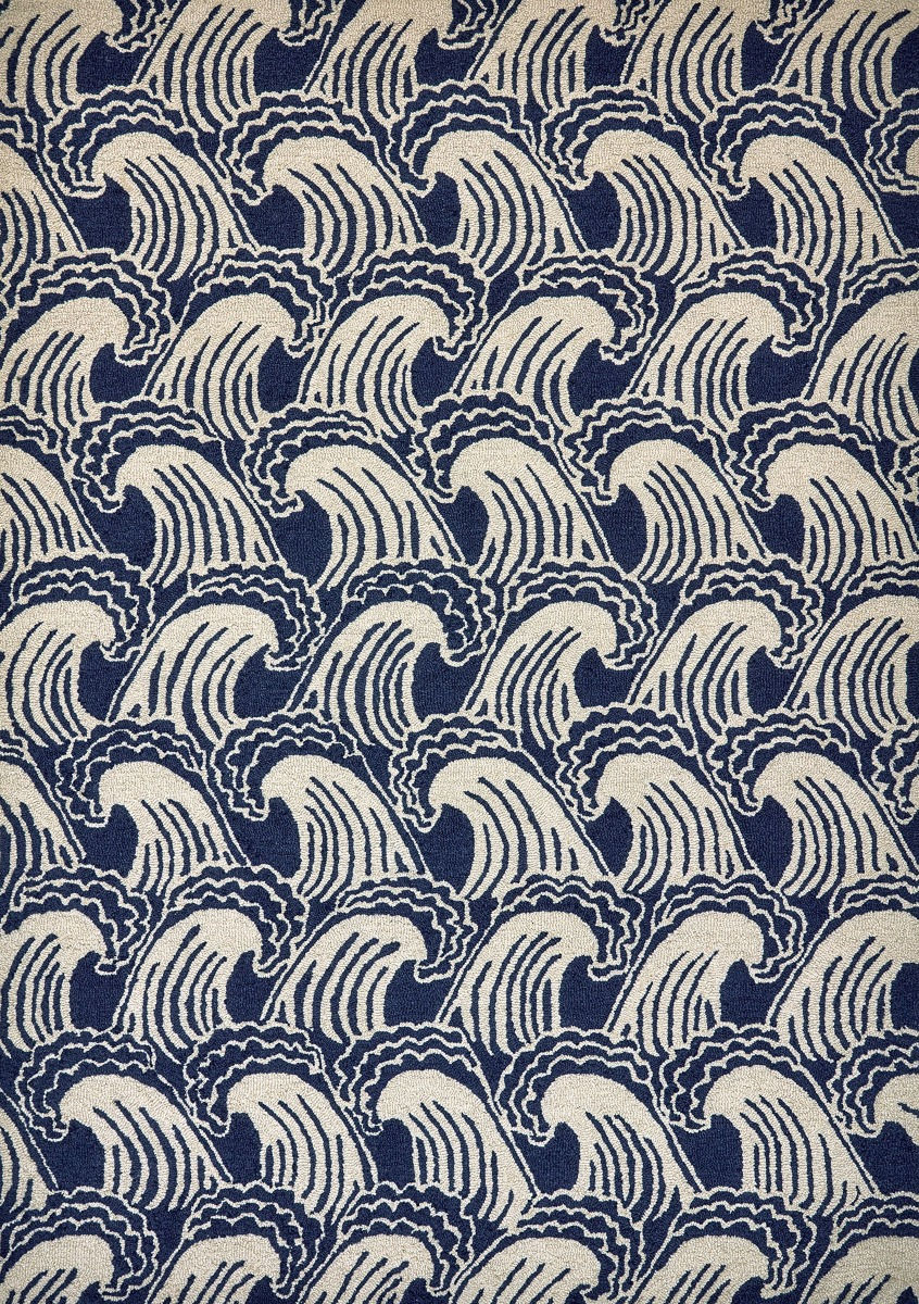 Waves Denim Rug ☞ Size: 8' 2" x 11' 6" (250 x 350 cm)