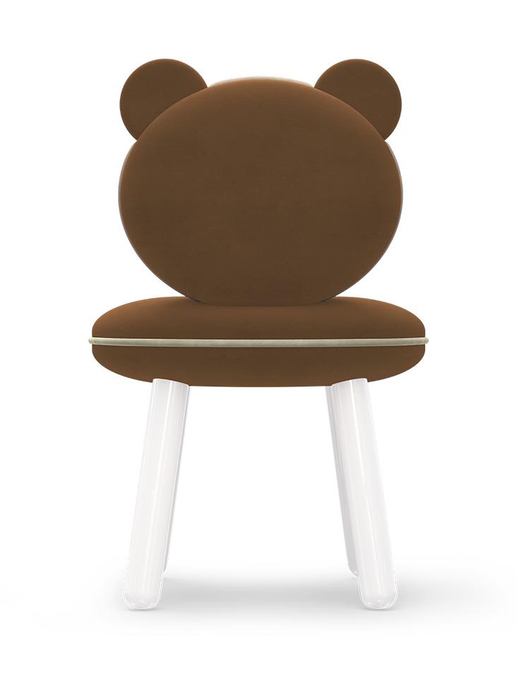 Fluffy Bear Brown Kids Chair