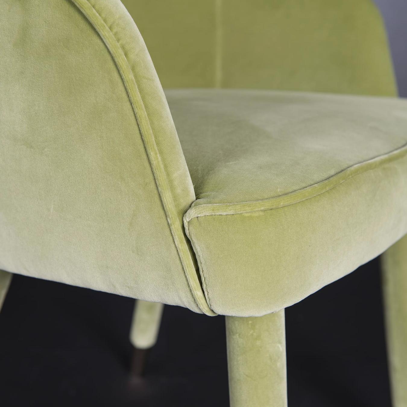 Paulette Green Chair with Armrests