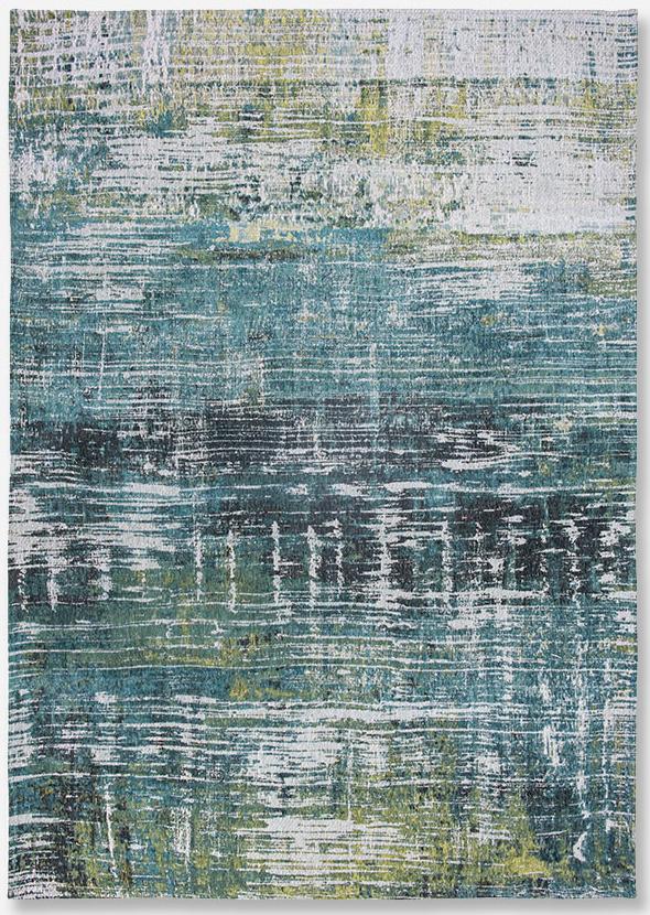 Abstract Flatwoven Blue Rug