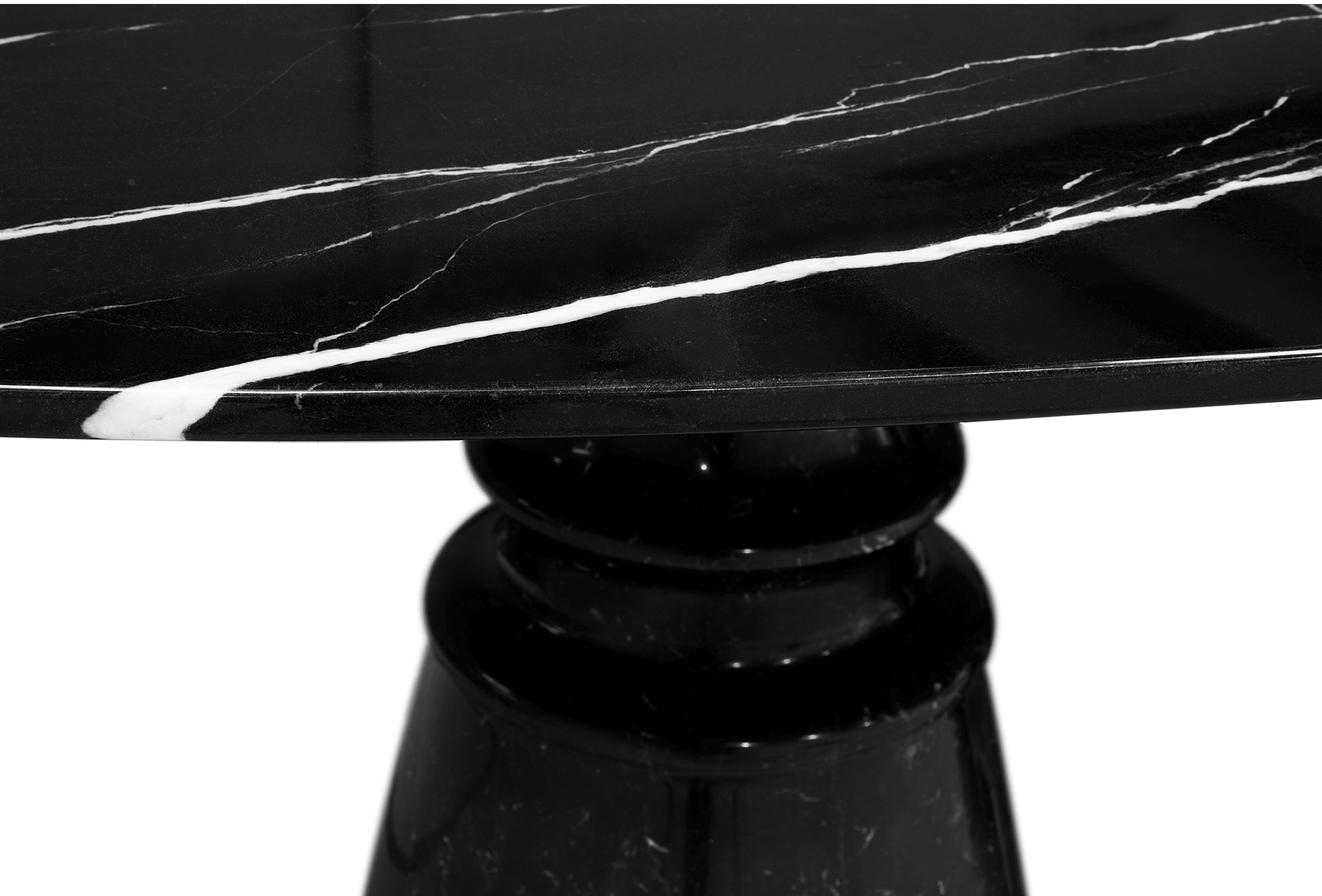 Obsidian Oval XL Nero Marquina Dining Table