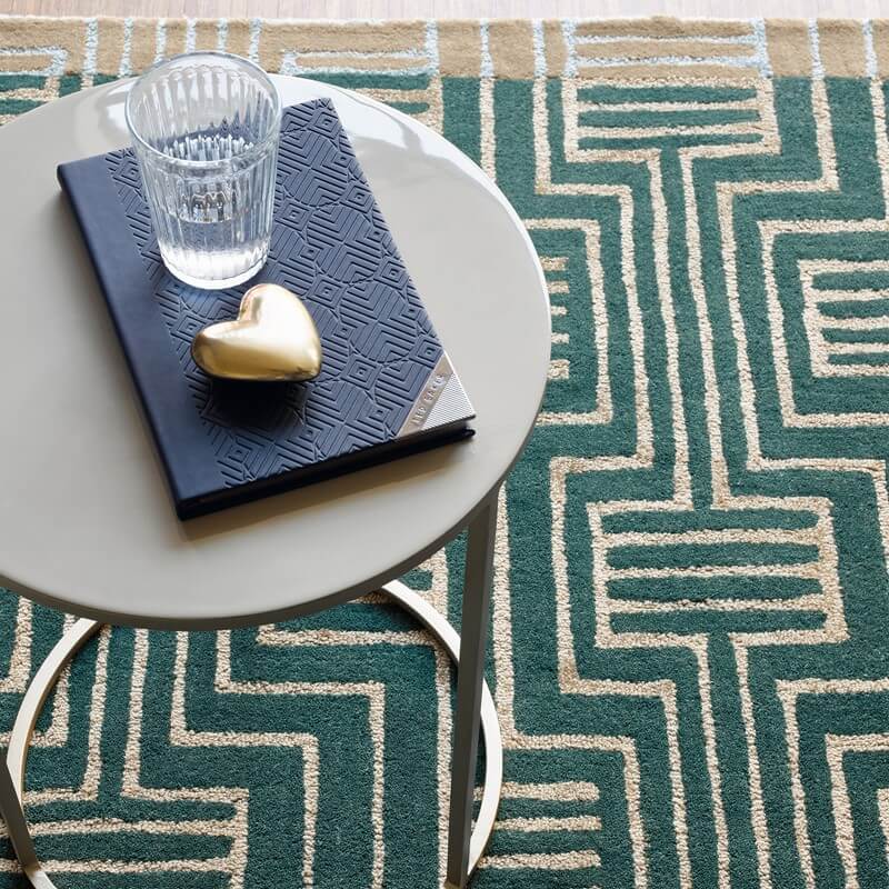 Hand-Tufted Green Rug