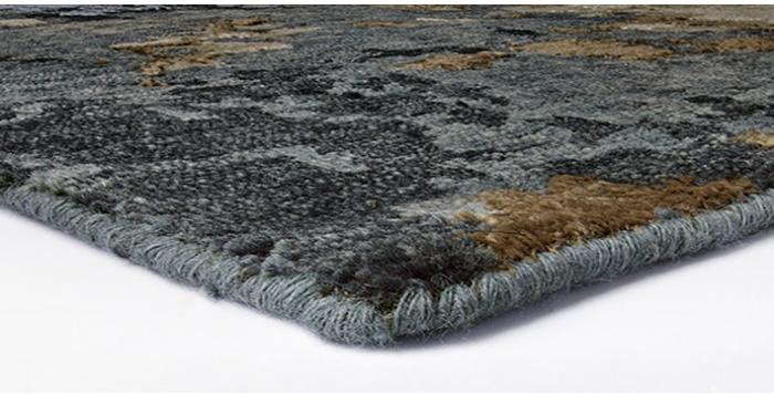 Limited Edition Charcoal Blue Gold Rug ☞ Size: 6' 7" x 10' (200 x 300 cm)