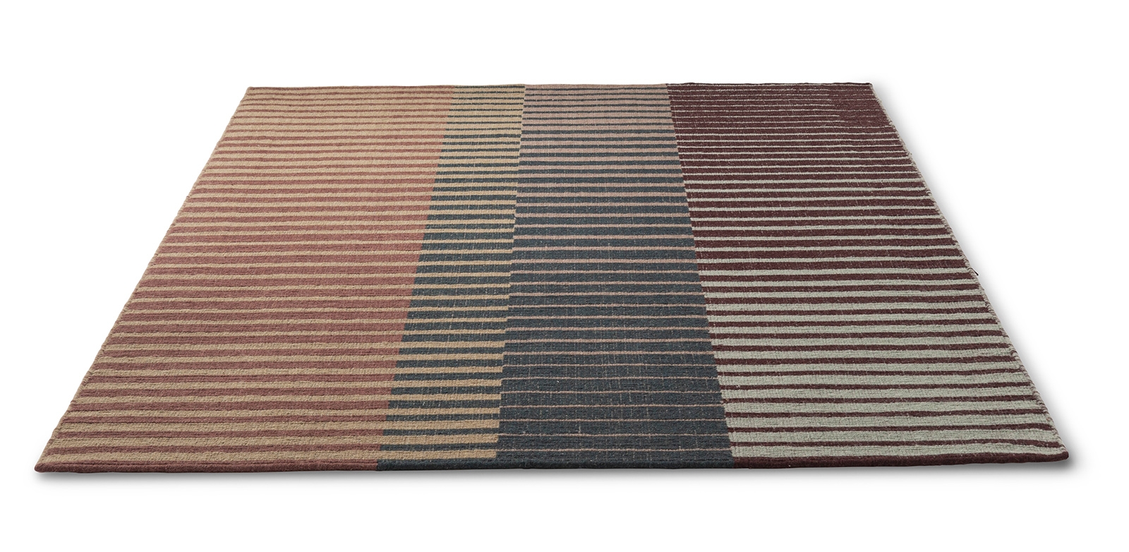 Center Striped Wool Rug ☞ Size: 160 x 230 cm