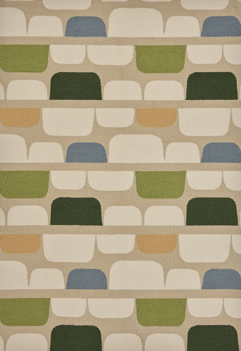 Beige / Multi Outdoor Handtufted Rug