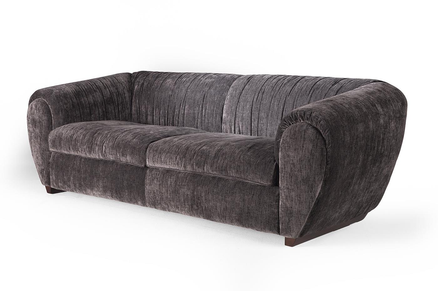Oberdan Grey 3-Seater Sofa