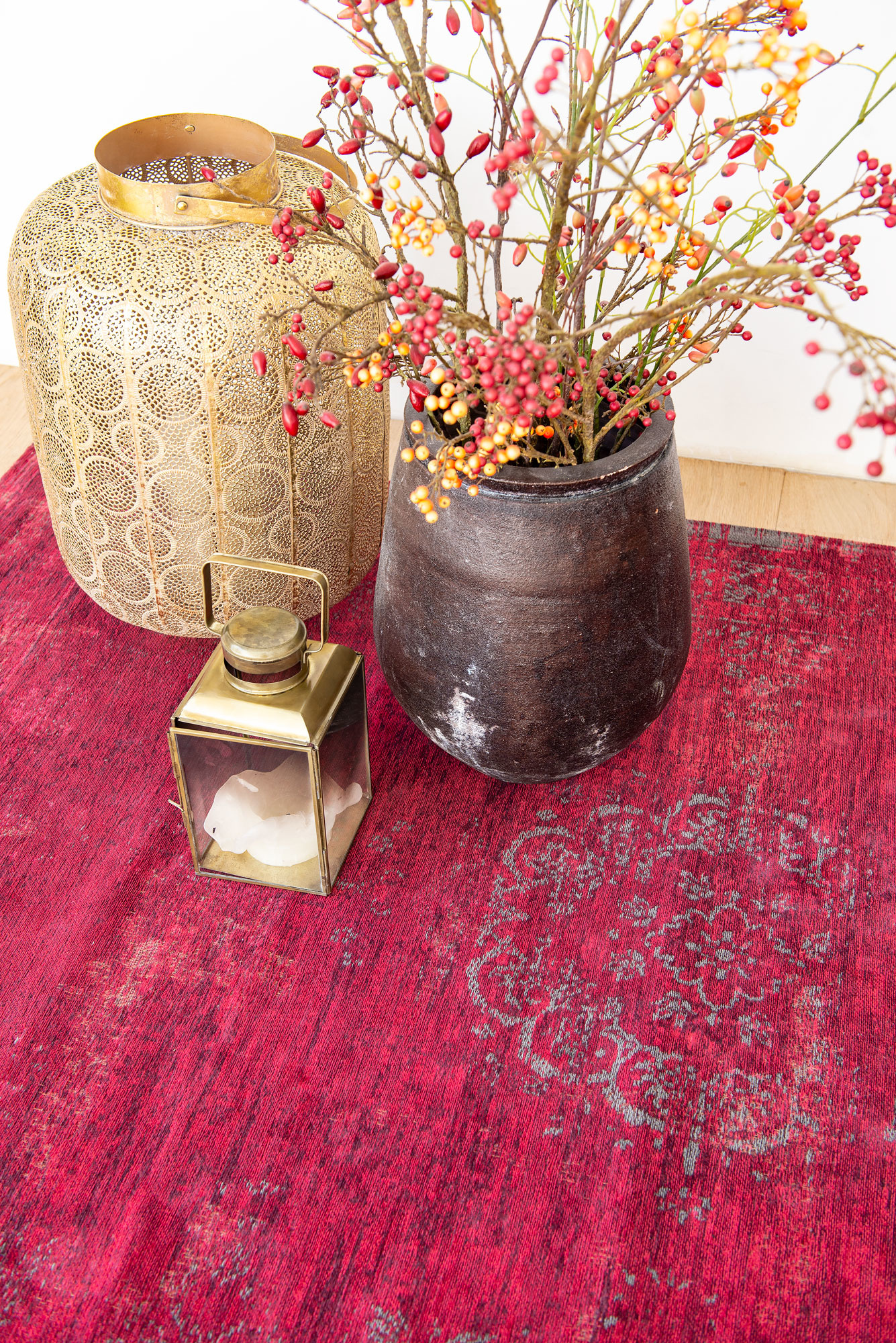 Medallion Red Flatwoven Rug