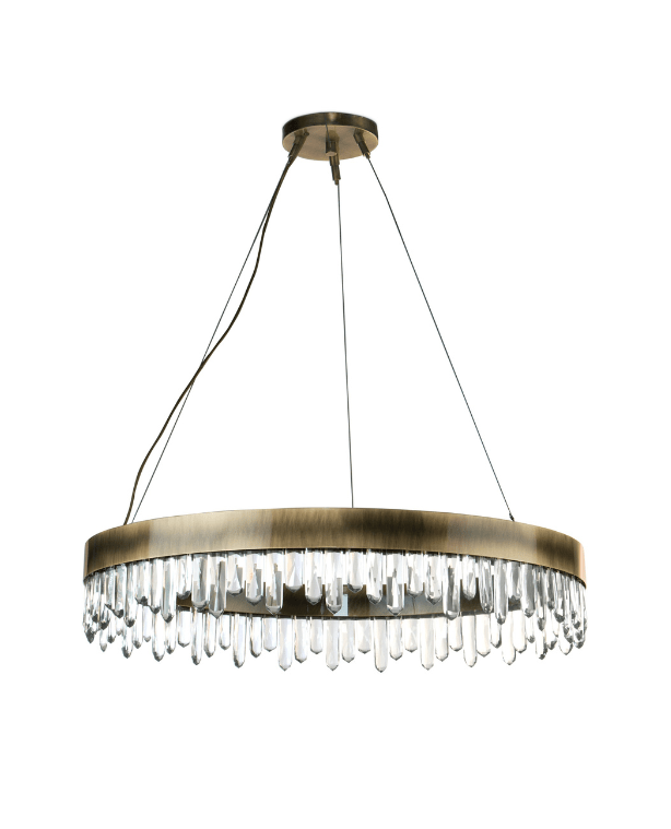 Flowing Brass Suspension Light