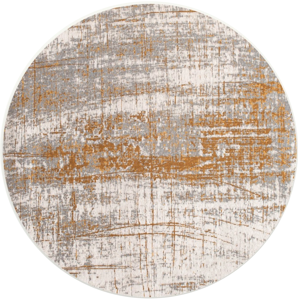 Columbus Gold Round Rug