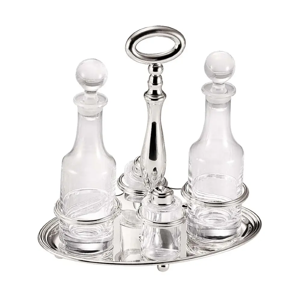 Silver-Plated English Oval Cruet