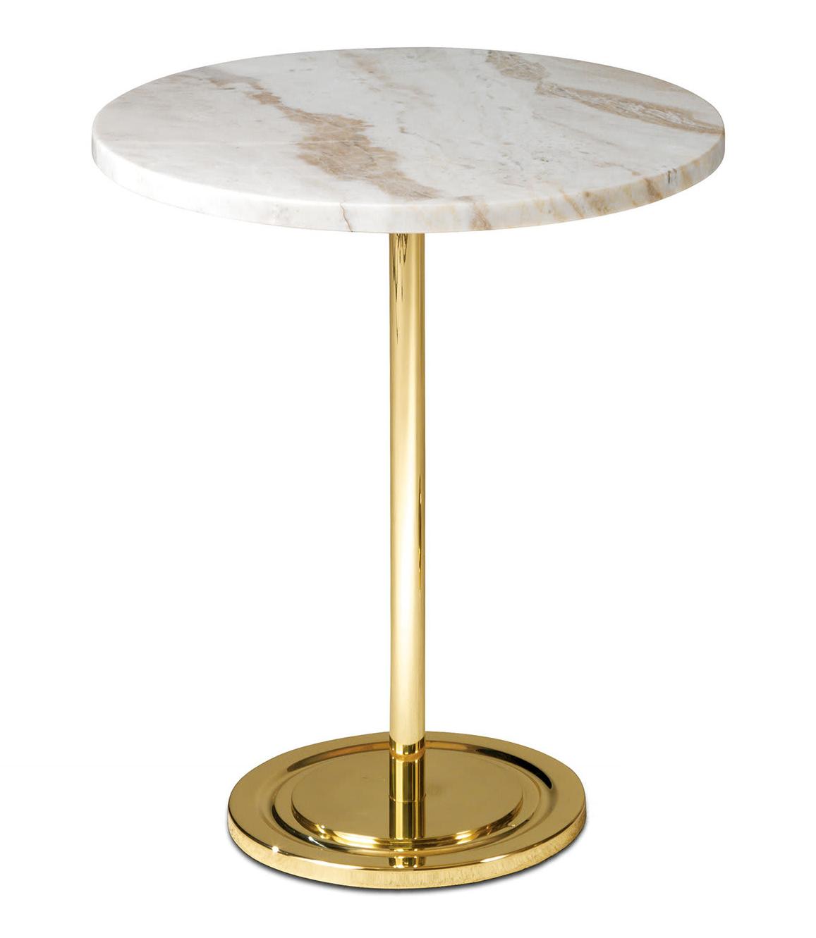 High Marble Top Side Table