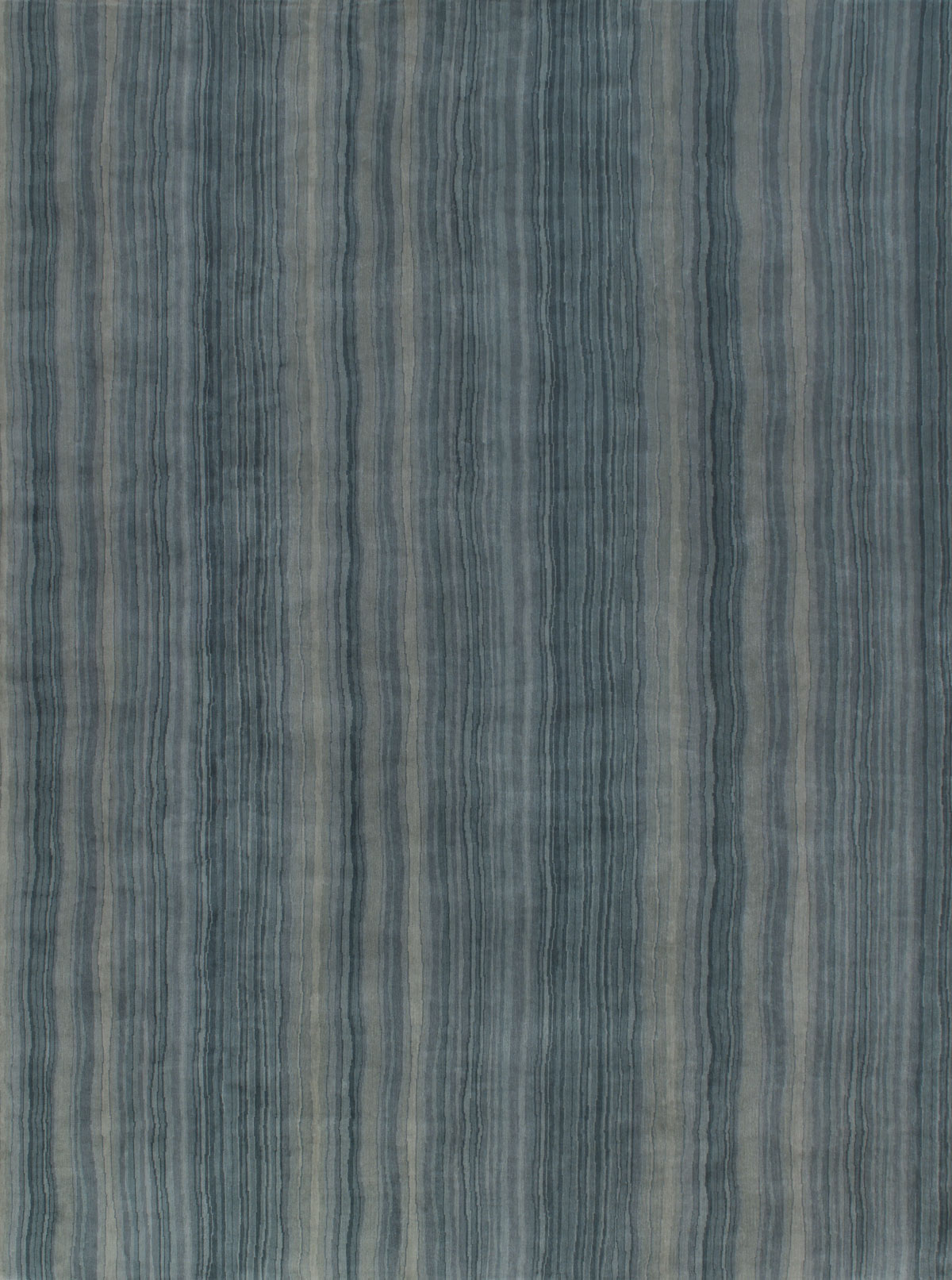 Jaen Jade Striped Handknotted Rug ☞ Size: 300 x 300 cm