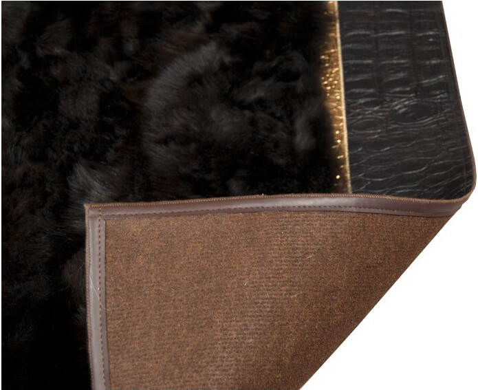 Tuscany Brown/Gold Real Fur Rug
