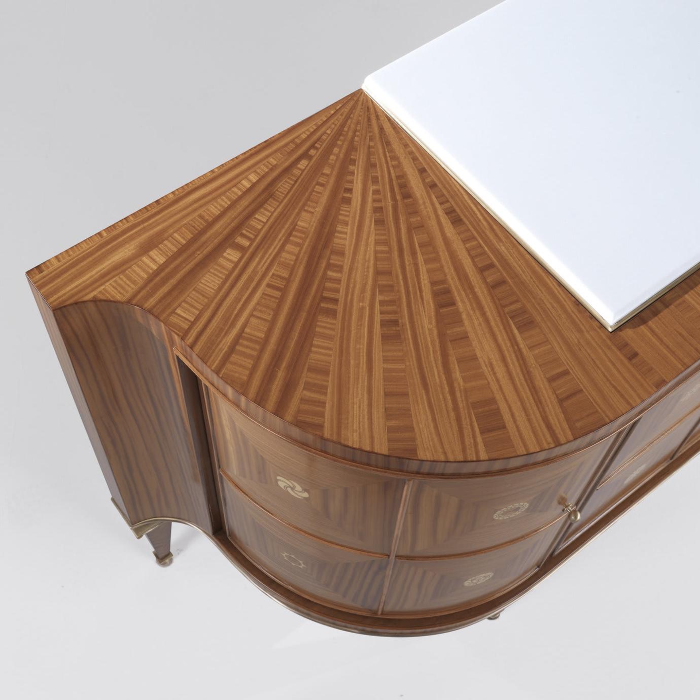 Curved Wooden Sideboard