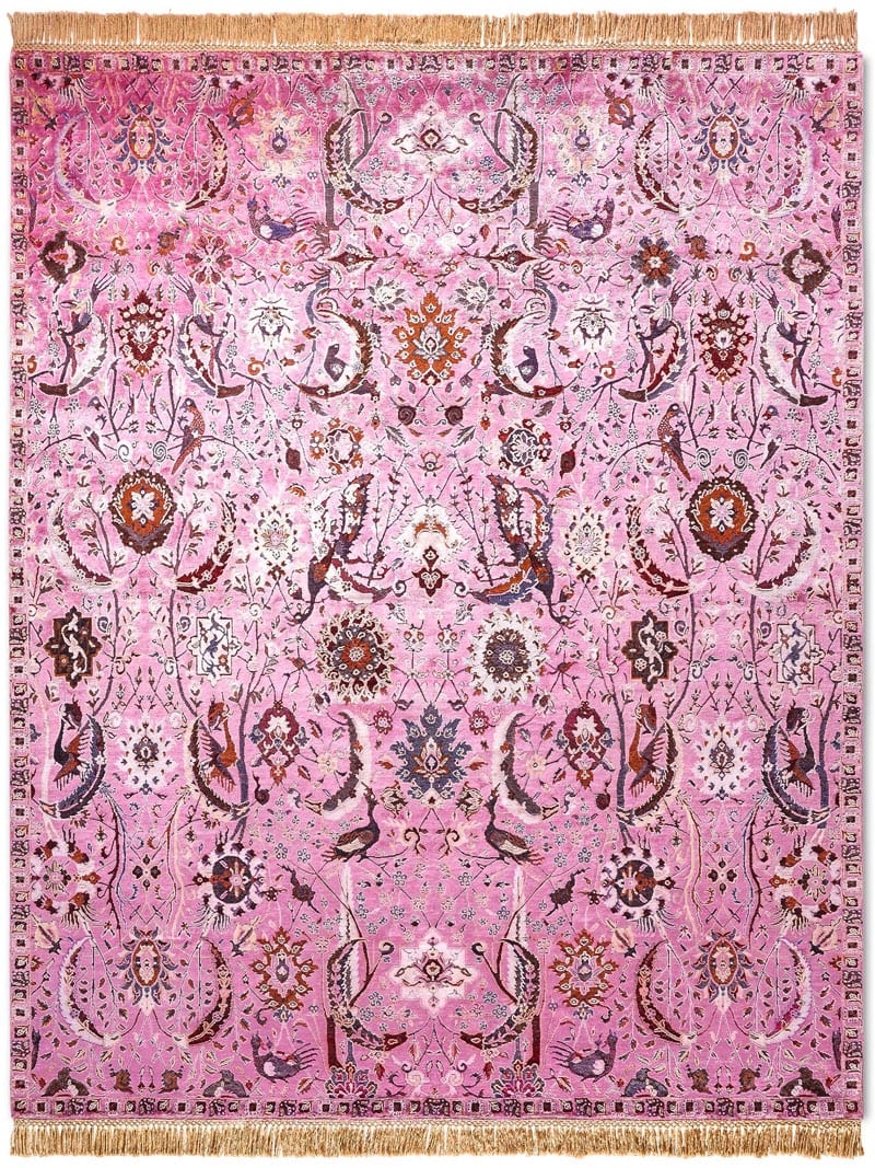 Kerman Pink Hand-Woven Rug