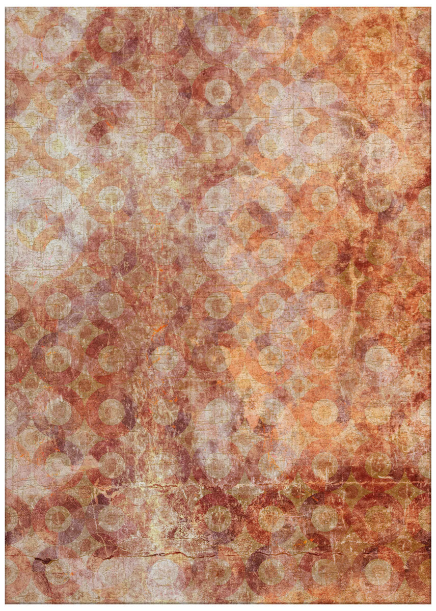 Drops Orange / Red Flatwoven Rug | Size: 5' 7