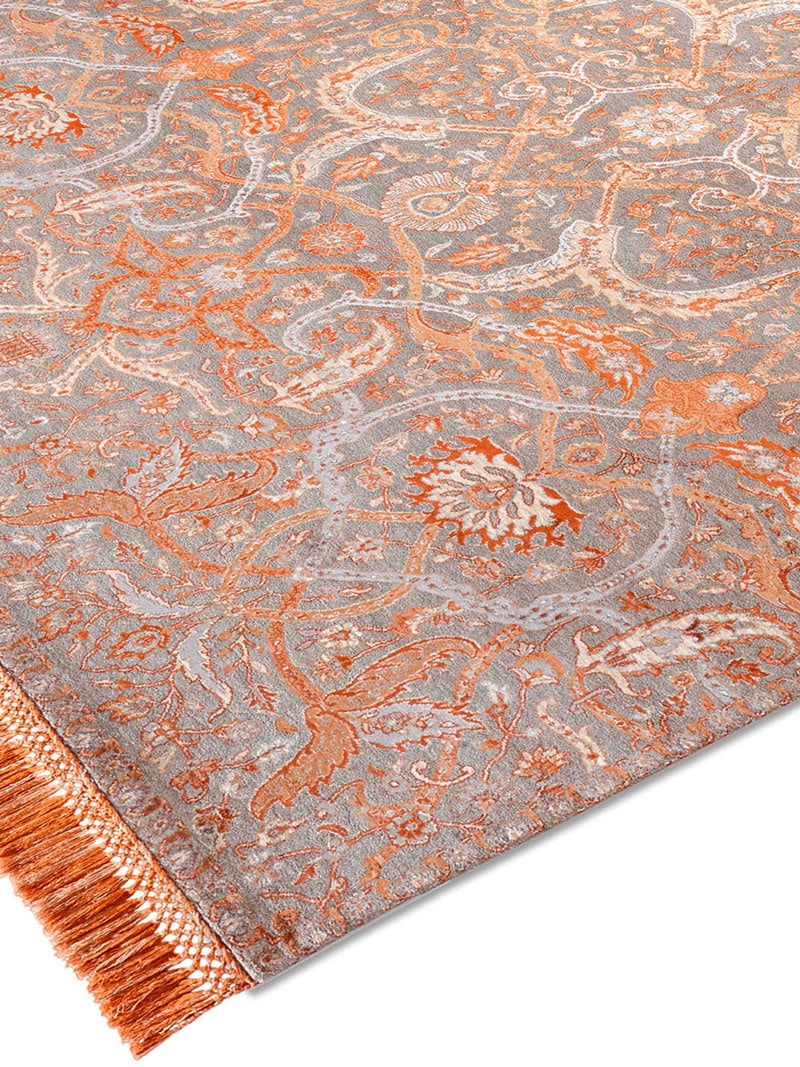 Heriz Copper Hand Knotted Rug