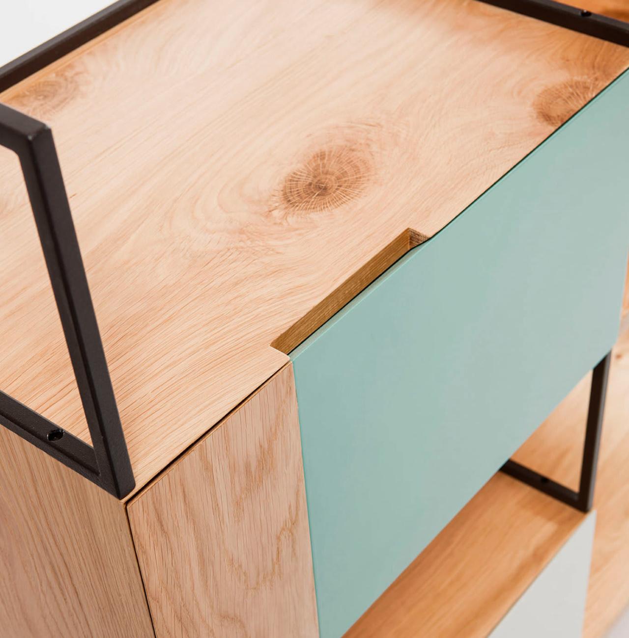 Open Wooden Bookcase