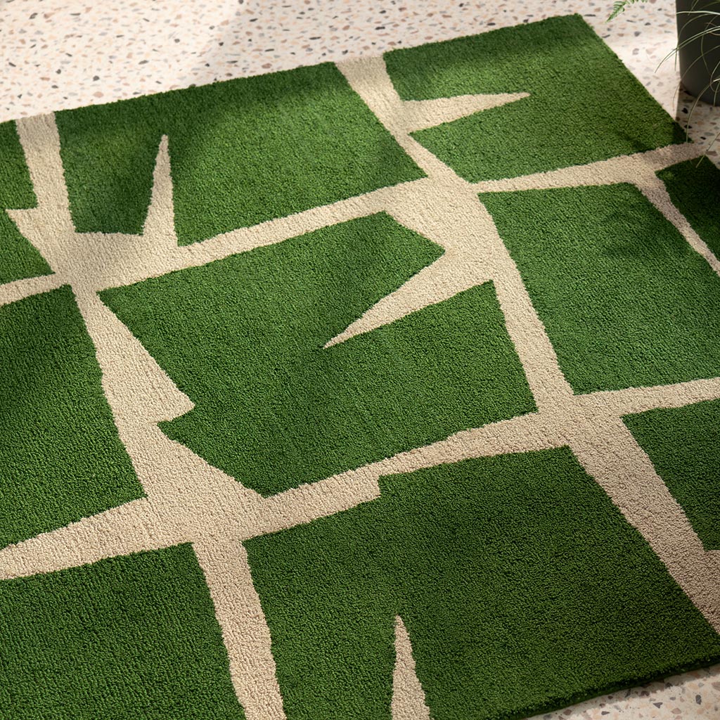 Green Desert Outdoor Rug | Size: 6' 7