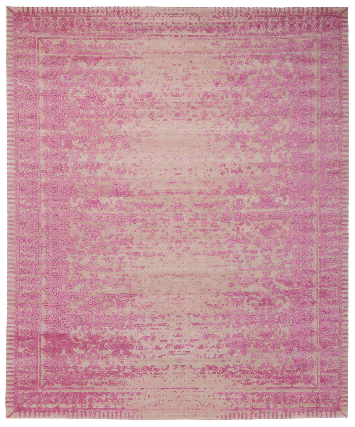 Wool & Silk Ferrara Pink Rug