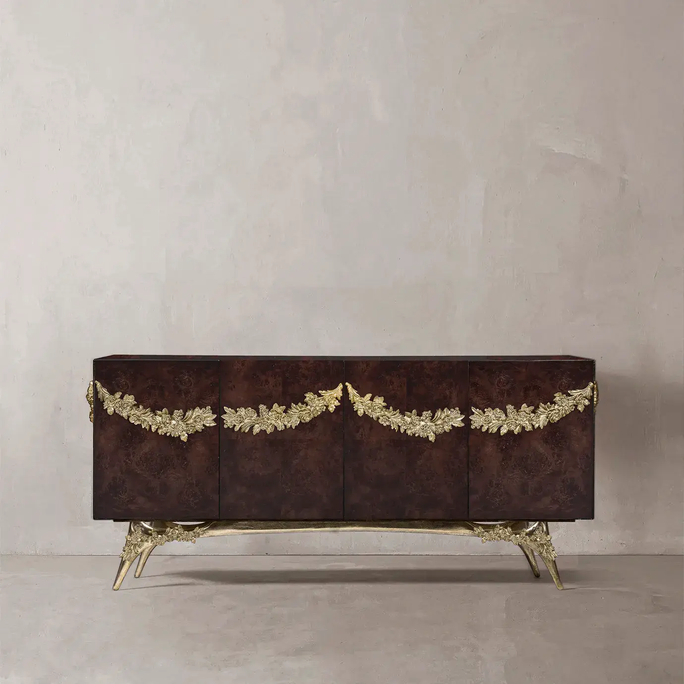 Majestica Walnut Root Veneer Sideboard