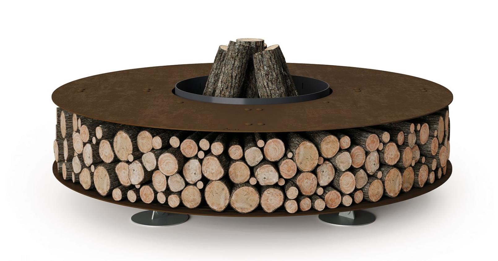 Zero Steel Luxury Outdoor Fire Pit | Finishing: Inox | Dimensions: Ø 300 cm