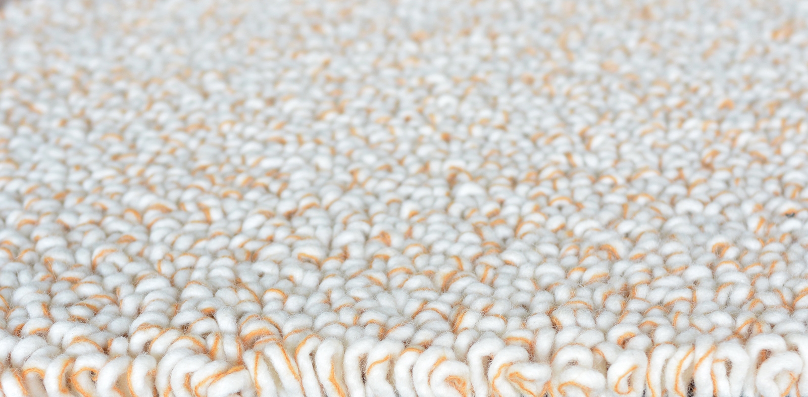 Felted Loop Pile Orange Rug