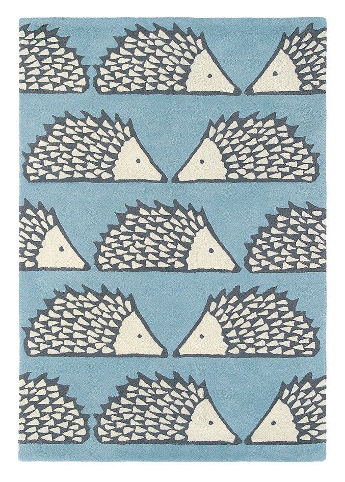 Small Hedgehog Handtufted Wool Rug