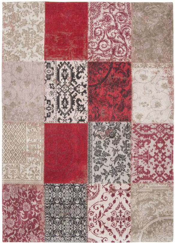 Patchwork Red Multi Flatwoven Rug