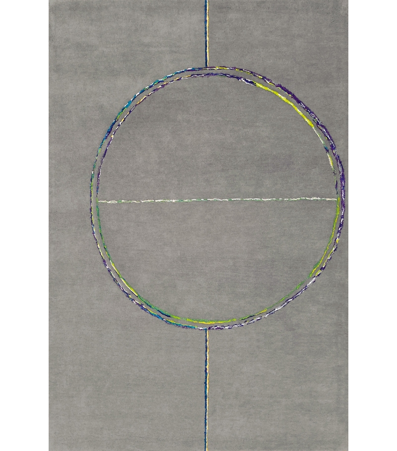 Circle Wool / Viscose Hand-Tufted Rug