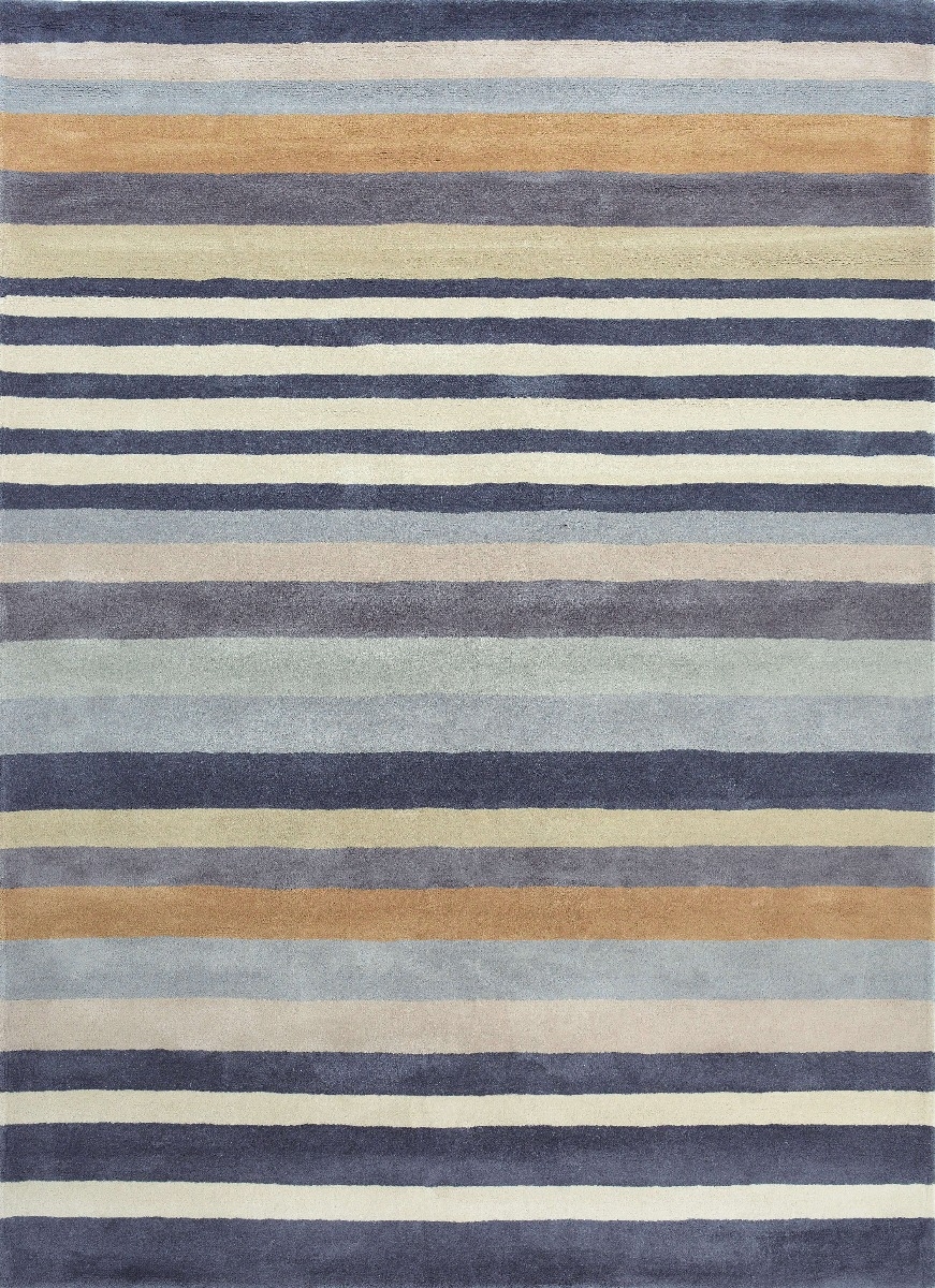 Striped Multicolour Wool Rug