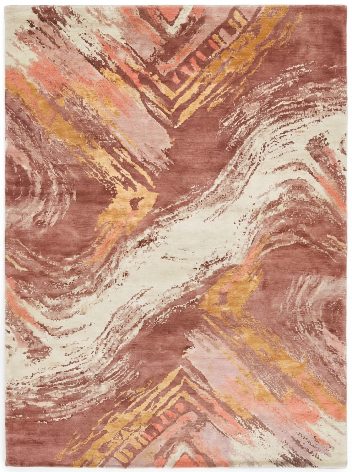 Marble Drift Rose Artisan Rug