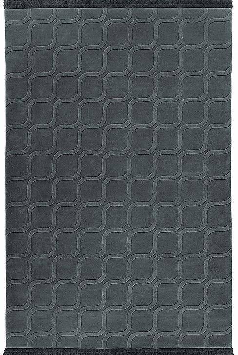 Hand-Tufted Night Blue Embossed Rug