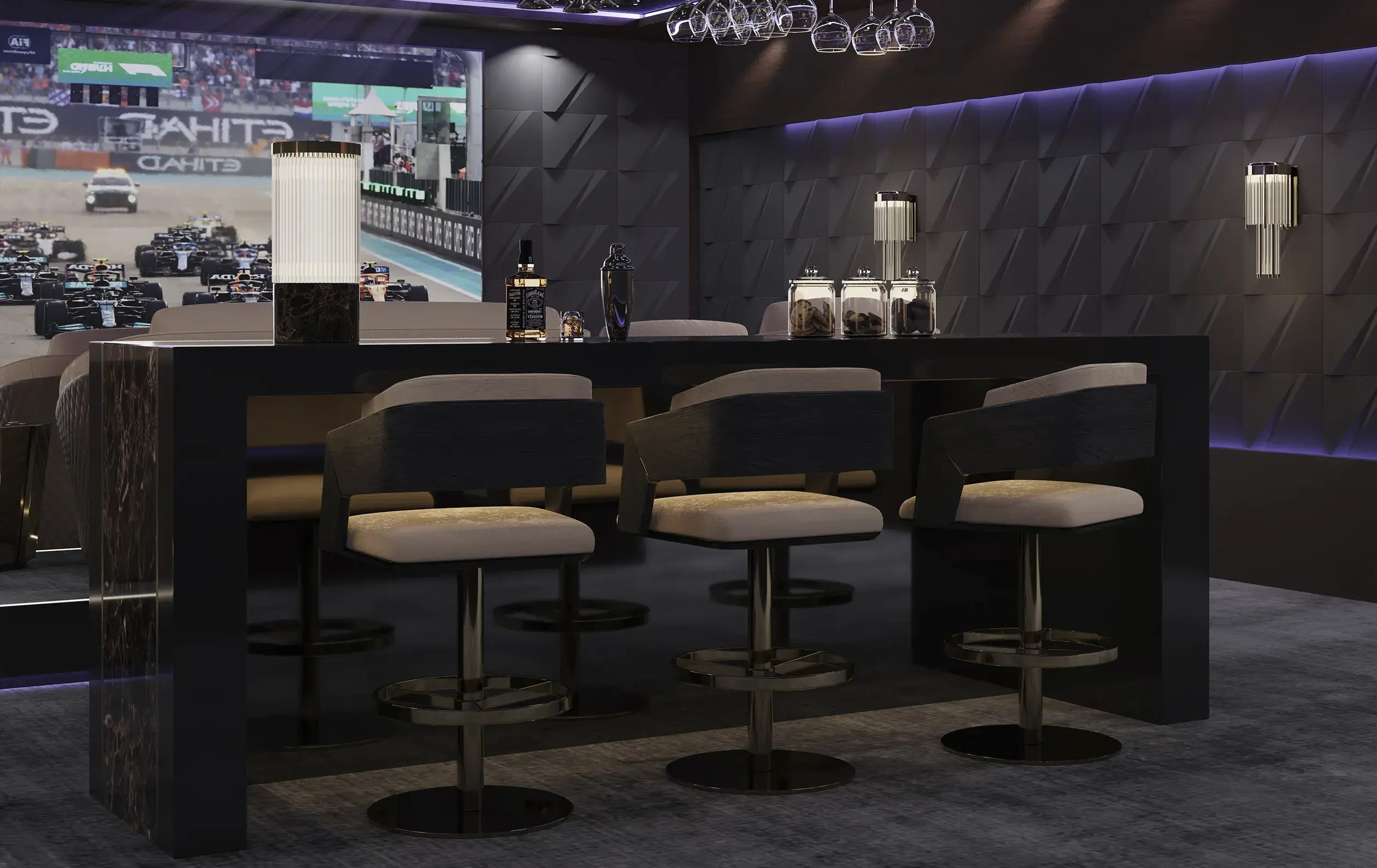 Crown Swivel Bar Chair - 1