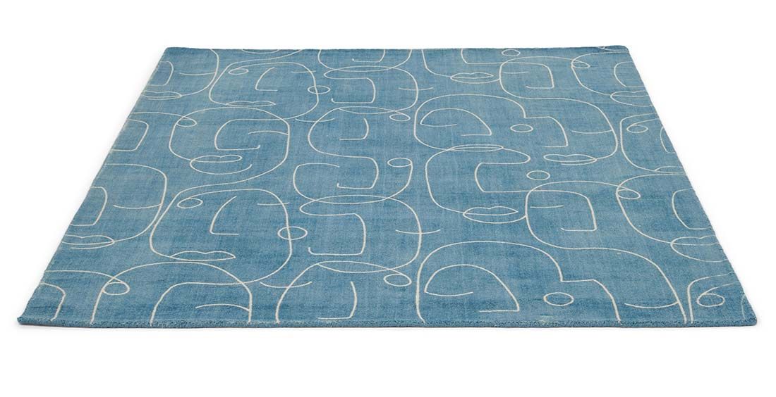 Teal Handloom Rug