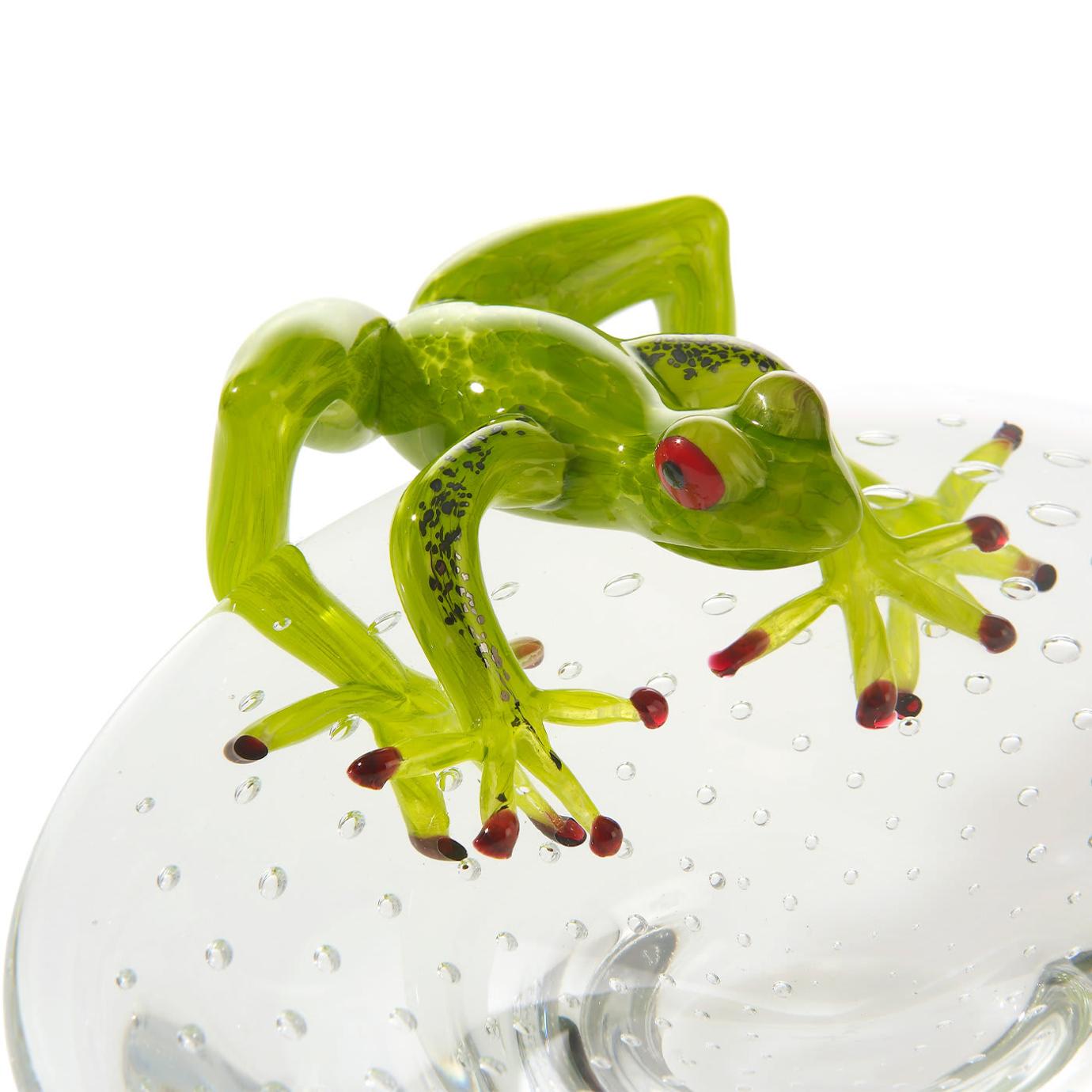 Glass Bowl with Frog