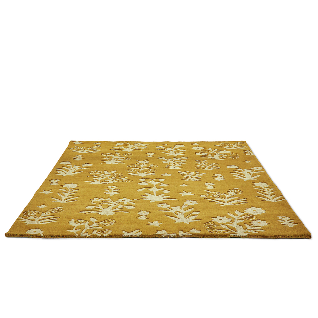Woodland Glade Gold Rug ☞ Size: 4' 7" x 6' 7" (140 x 200 cm)
