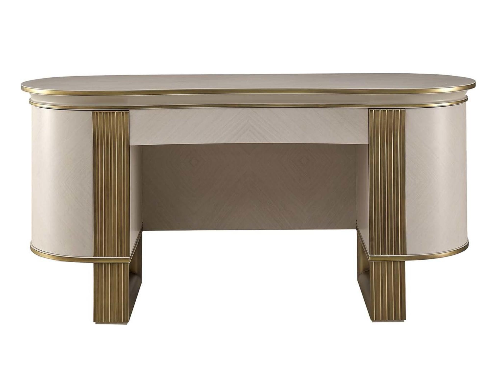 Oliver White / Gold Vanity Table ☞ Configuration: Without Mirror