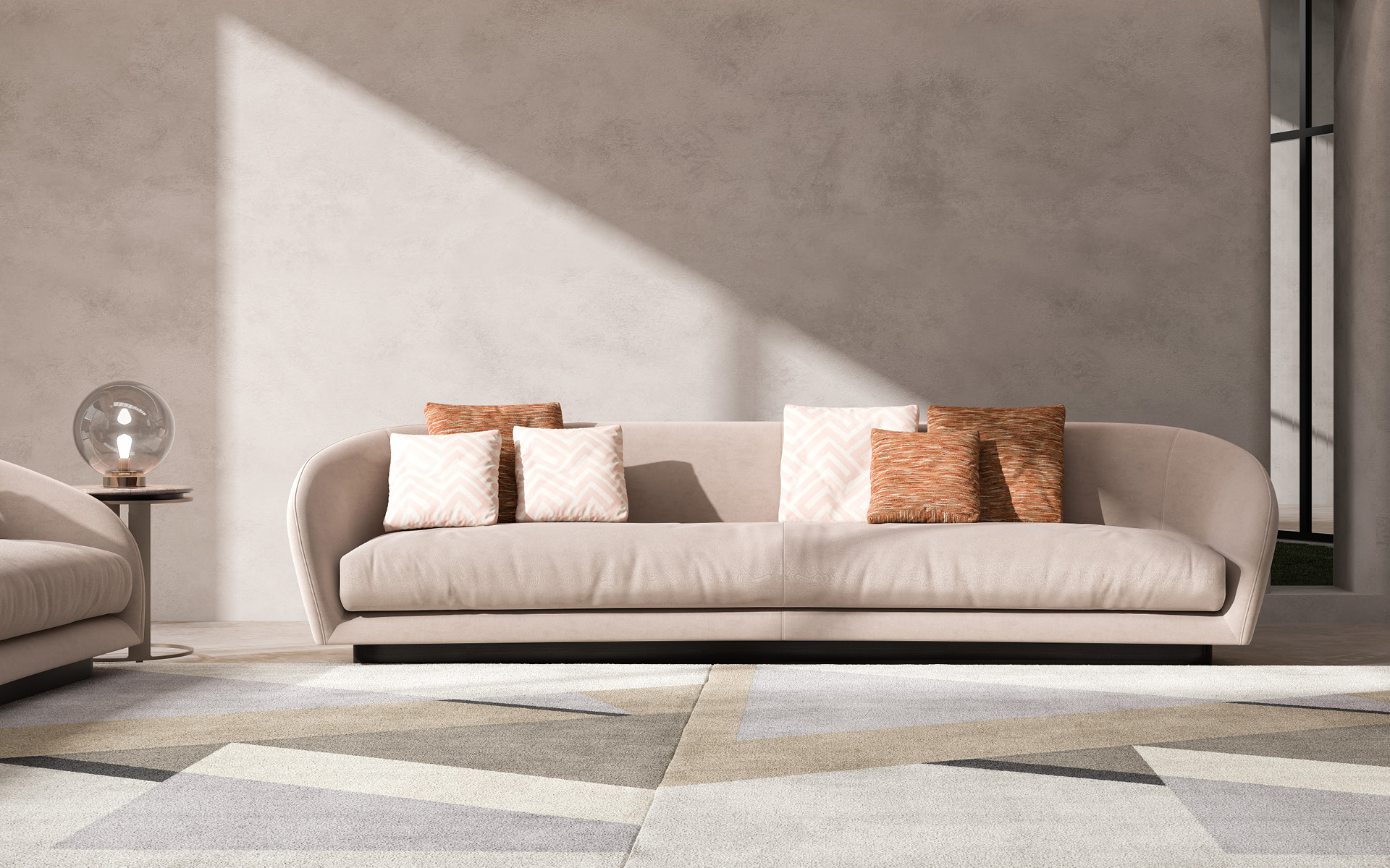 Downtown Italian Sofa | Dimensions: W 200 cm