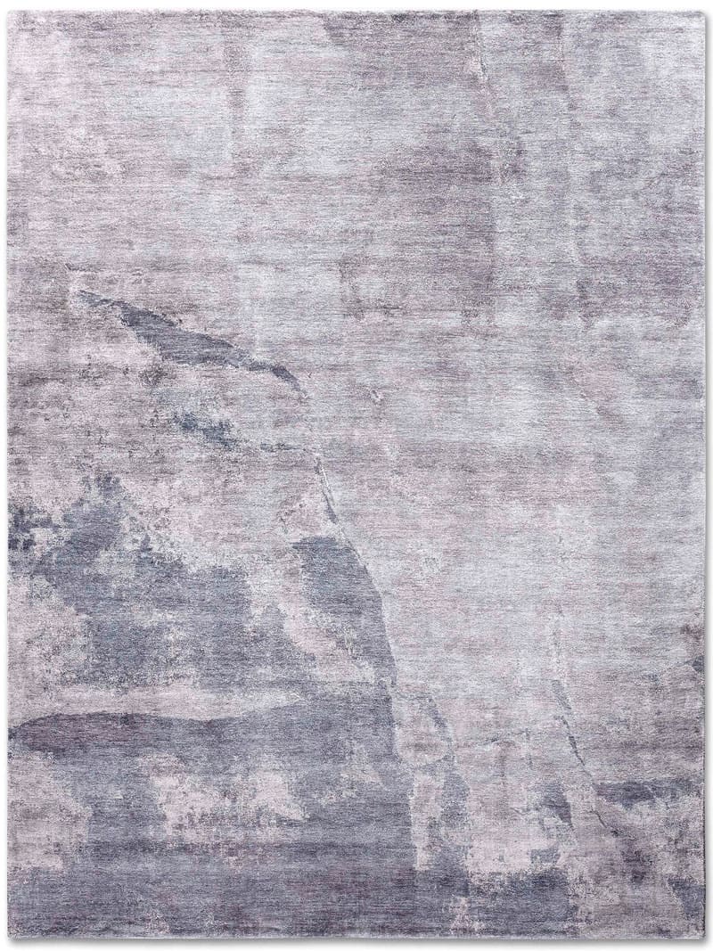 Silver Hand Knotted Rug