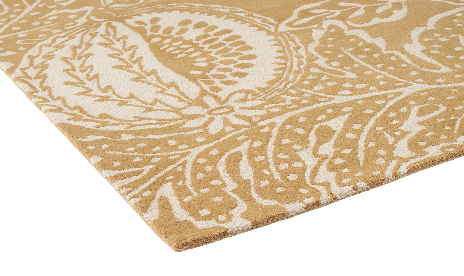 Hand-Tufted Ochre Wool Rug | Size: 6' 7