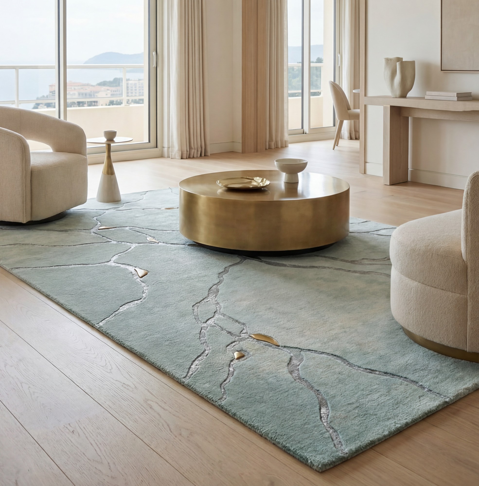 Dusty Field Handcrafted Rug