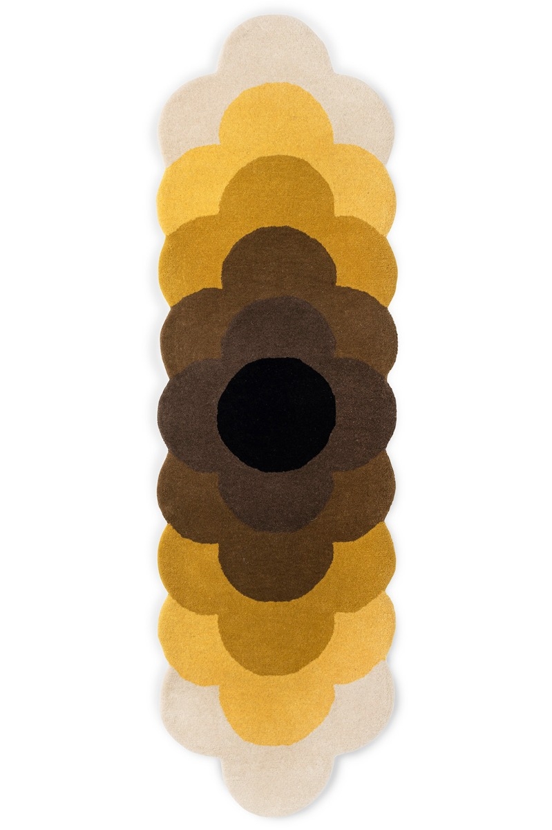 Floral Yellow Handwoven Rug