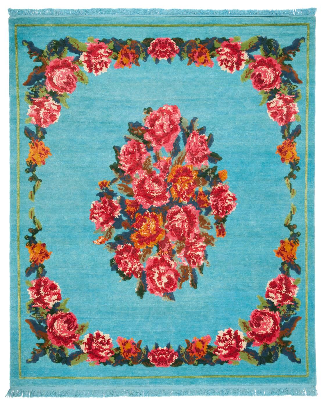 Traditional Blue Handmade Rug